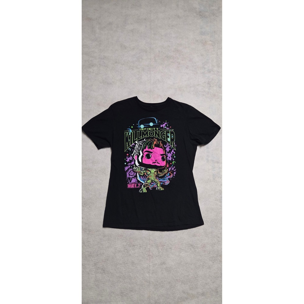 Funko Pop Tees Marvel What If Infinity Killmonger Size M Black Graphic T-Shirt